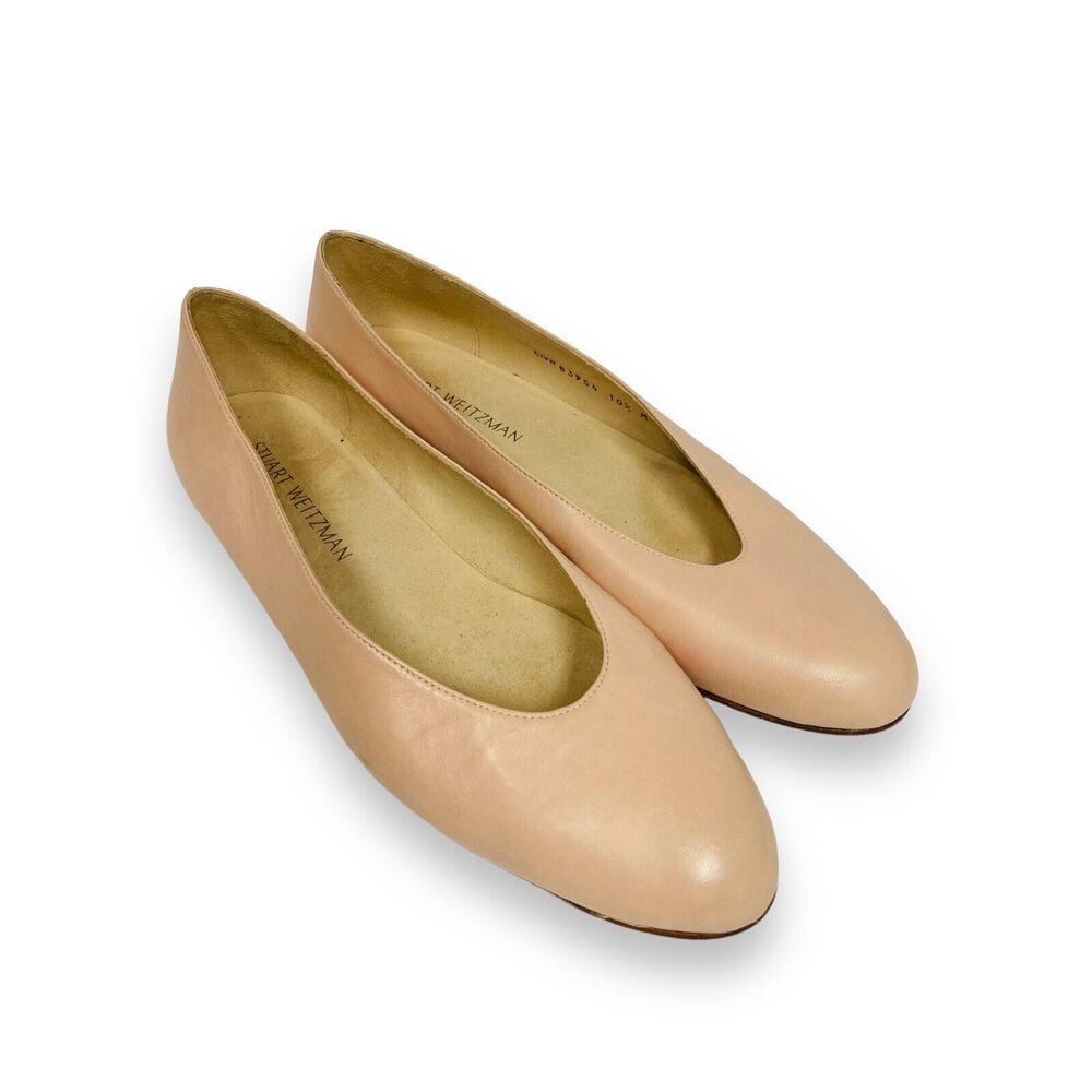 STUART WEITZMAN Pink Leather Chicflat Ballet Flats Shoes Size 10.5 - Picture 3 of 8